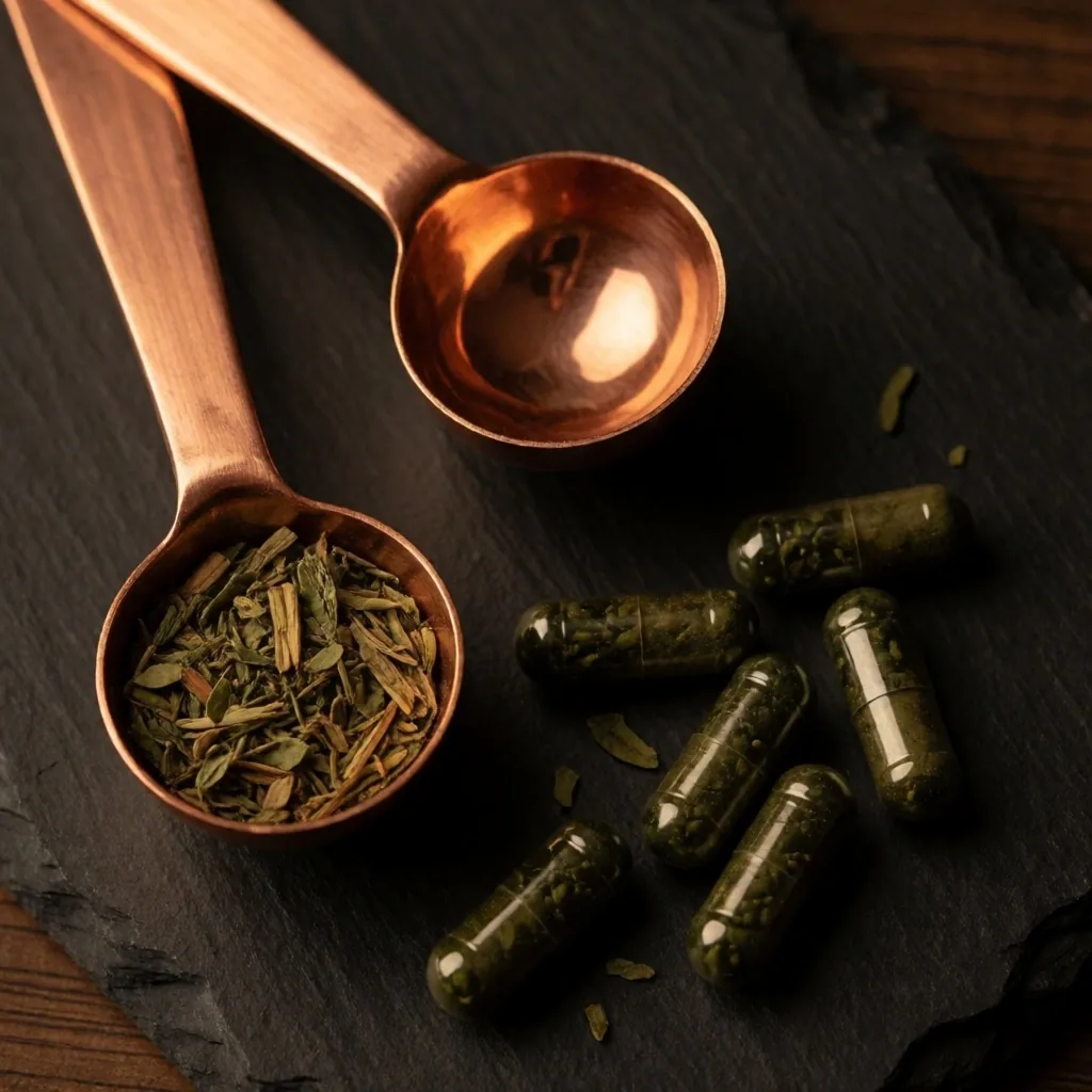 Copper laboratory tools with supplement capsules