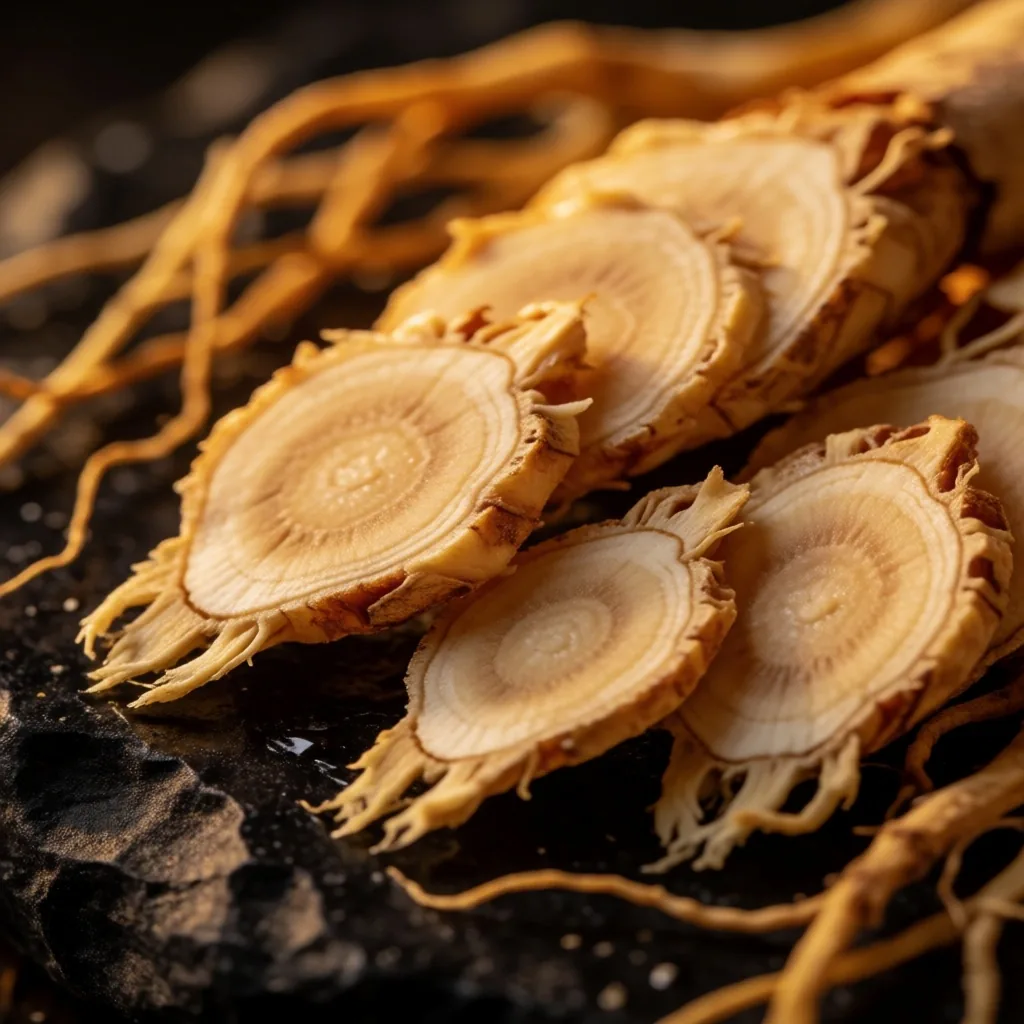Ginseng root slices